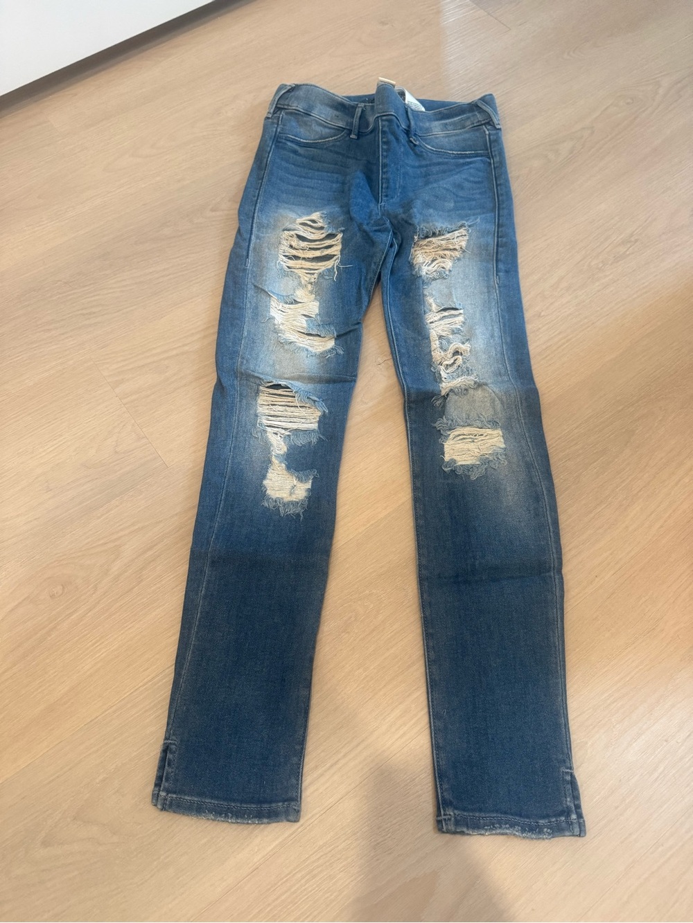 Women’s Distressed True Religion Jean Runway Leggings Crop
